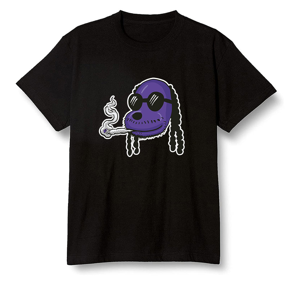 Pop Colour AJ1 Retro High OG Court Purple - Boring Snoop Dogg - Black Men T-shirt