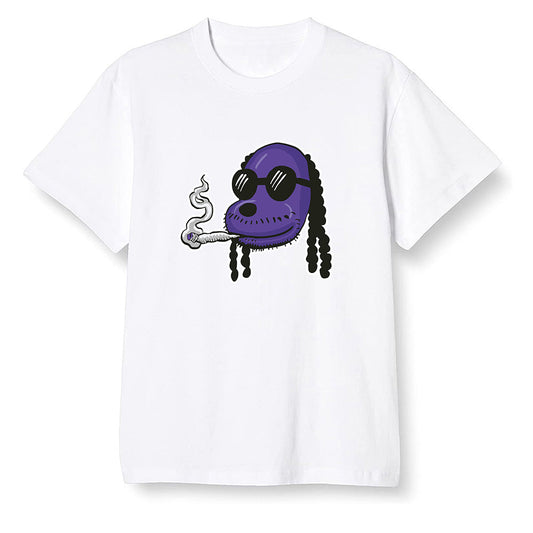 Pop Colour AJ1 Retro High OG Court Purple - Boring Snoop Dogg - White Men T-shirt