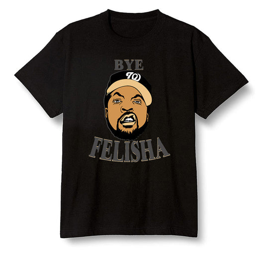 Pop Colour AJ1 Retro High OGetallic Gold - Bye Felisha Movie Quote - Black Men T-shirt
