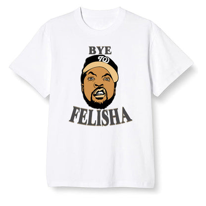 Pop Colour AJ1 Retro High OGetallic Gold - Bye Felisha Movie Quote - White Men T-shirt