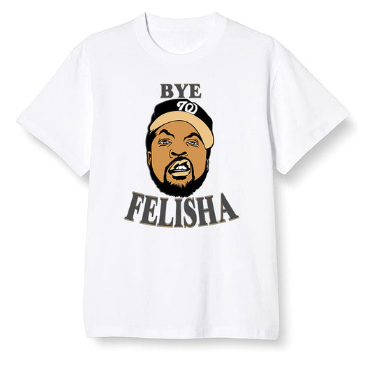 Pop Colour AJ1 Retro High OGetallic Gold - Bye Felisha Movie Quote - White Men T-shirt