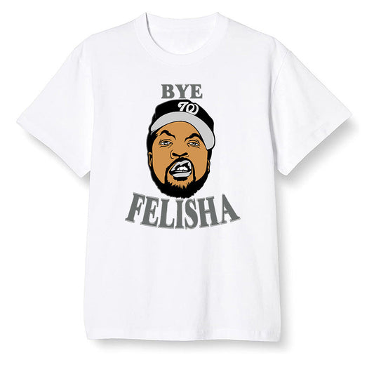 Pop Colour AJ1 Retro High OG Shadow 2.0 - Bye Felisha Movie Quote - White Men T-shirt