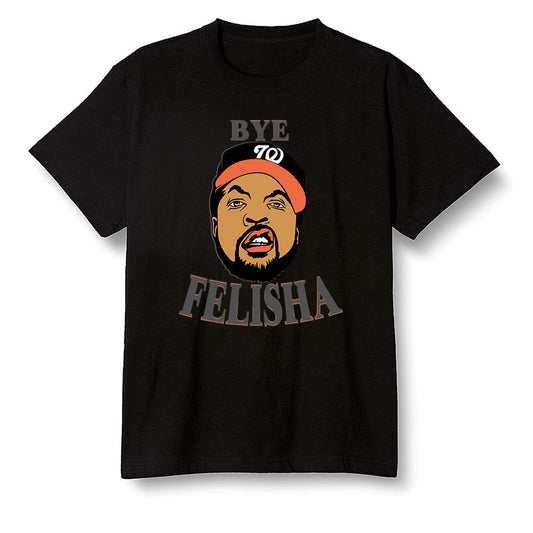 Pop Colour AJ1 Retro High OG Electro Orange - Bye Felisha Movie Quote - Black Men T-shirt