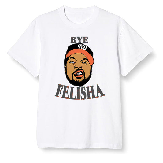 Pop Colour AJ1 Retro High OG Electro Orange - Bye Felisha Movie Quote - White Men T-shirt