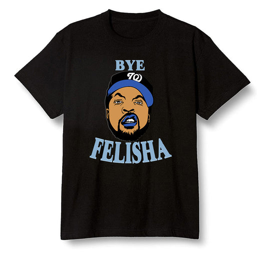 Pop Colour AJ1 Retro High OG Hyper Royal - Bye Felisha Movie Quote - Black Men T-shirt