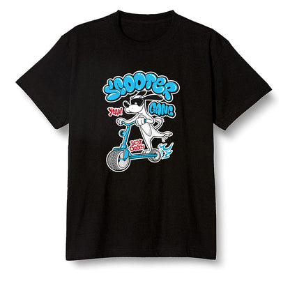 Pop Colour AJ1 NRG Joint Model - UNC - Cartoon dog riding a scooter - Black Men T-shirt