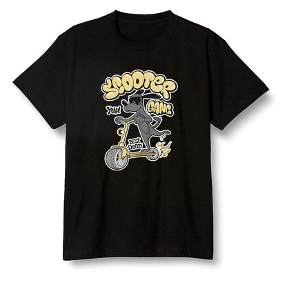 Pop Colour AJ6 Retro Dmp Defining Moments - Cartoon dog riding a scooter - Black Men T-shirt