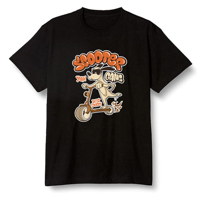 Pop Colour AJ6 Retro SP Travis Scott British Khaki - Cartoon dog riding a scooter - Black Men T-shirt