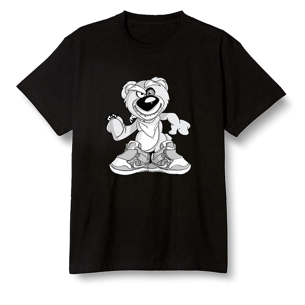 Pop Colour AJ1 Low Triple White - Crazy bear - Black Men T-shirt