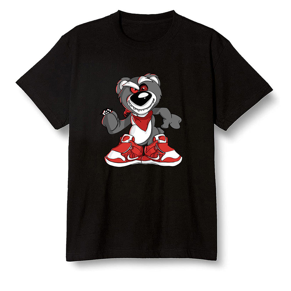Pop Colour AJ1 Low Black Toe - Crazy bear - Black Men T-shirt