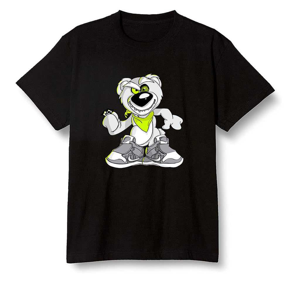 Pop Colour AJ1 Mid Grey Volt - Crazy bear - Black Men T-shirt