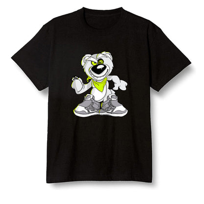 Pop Colour AJ1 Mid Grey Volt - Crazy bear - Black Men T-shirt