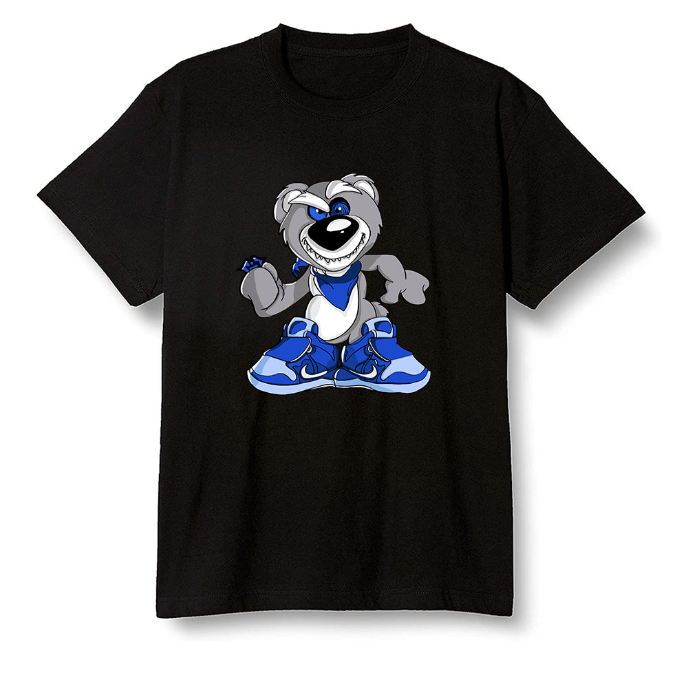 Pop Colour AJ1 Mid Hyper Royal - Crazy bear - Black Men T-shirt