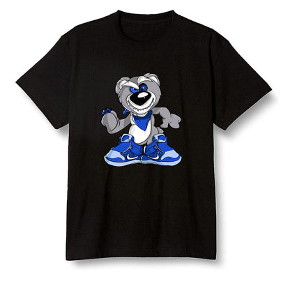 Pop Colour AJ1 Mid Hyper Royal - Crazy bear - Black Men T-shirt