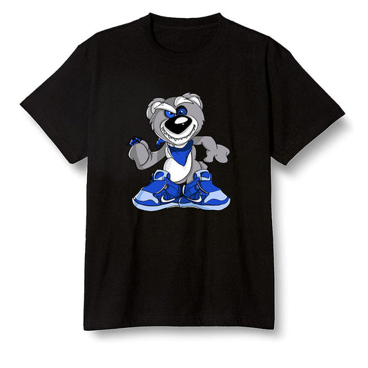 Pop Colour AJ1 Mid Hyper Royal - Crazy bear - Black Men T-shirt