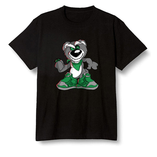 Pop Colour AJ1 Retro High OG Pine Green J10456 - Crazy bear - Black Men T-shirt