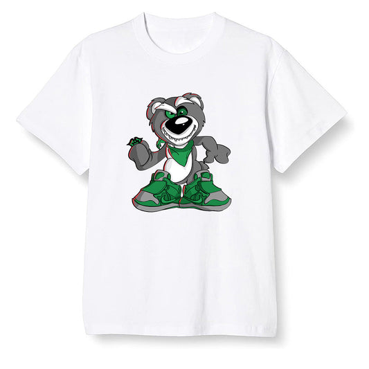 Pop Colour AJ1 Retro High OG Pine Green J10456 - Crazy bear - White Men T-shirt