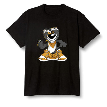 Pop Colour AJ1 Retro High OG Yellow Ochre - Crazy bear - Black Men T-shirt