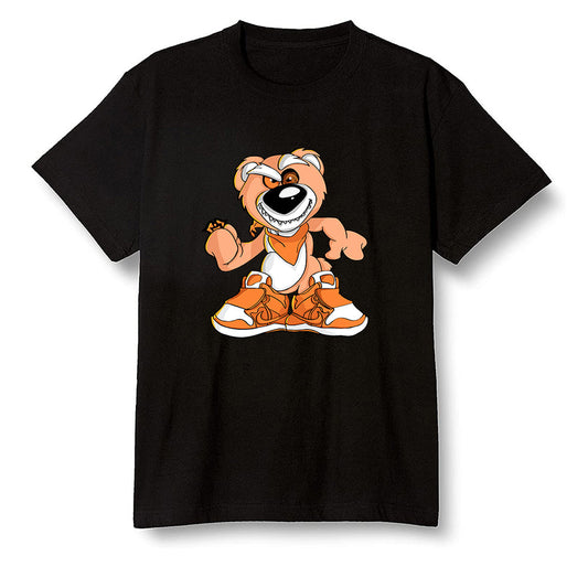 Pop Colour AJ1 Retro High OG Shattered Backboard Away - Crazy bear - Black Men T-shirt