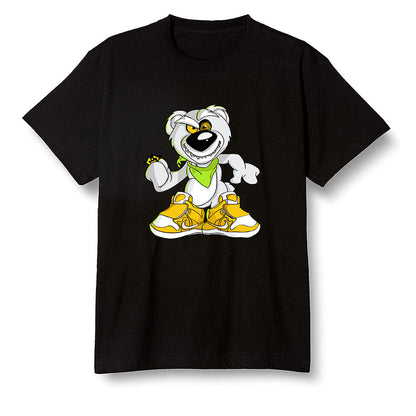 Pop Colour AJ1 Retro High OG Volt Gold - Crazy bear - Black Men T-shirt