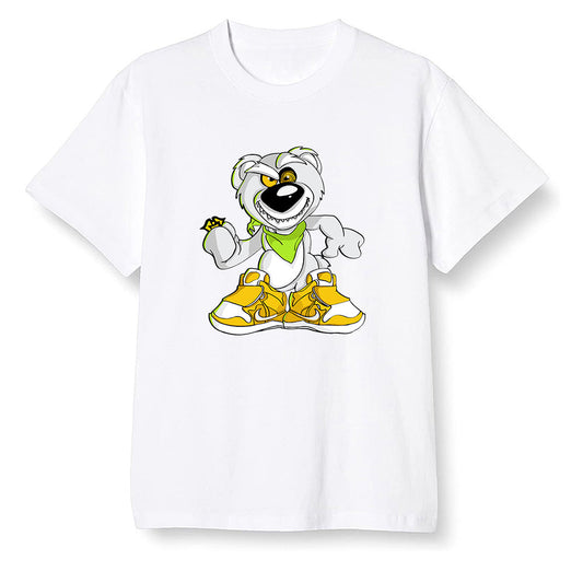 Pop Colour AJ1 Retro High OG Volt Gold - Crazy bear - White Men T-shirt