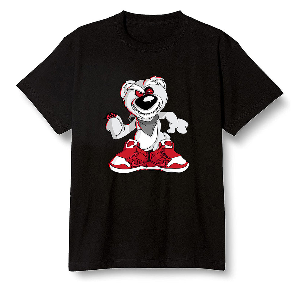 Pop Colour AJ1 Retro High OG Light Smoke Grey - Crazy bear - Black Men T-shirt