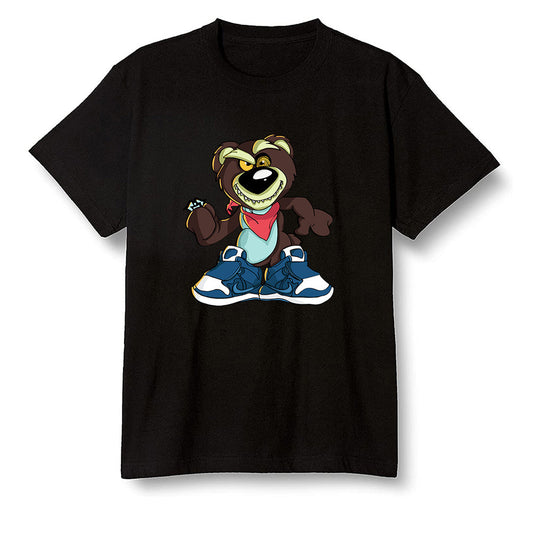 Pop Colour AJ1 Retro High OG Tokyo Bio Hack - Crazy bear - Black Men T-shirt
