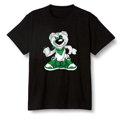 Pop Colour AJ1 Retro High OG Pine Green J10443 - Crazy bear - Black Men T-shirt