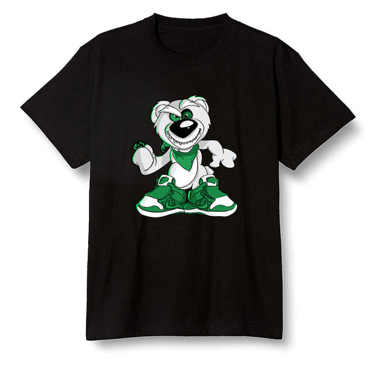Pop Colour AJ1 Retro High OG Pine Green J10443 - Crazy bear - Black Men T-shirt