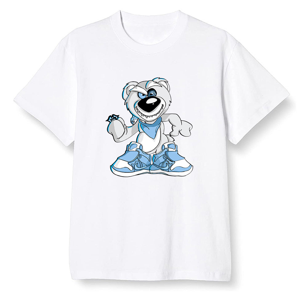 Pop Colour AJ1 Retro High OG Hyper Royal - Crazy bear - White Men T-shirt