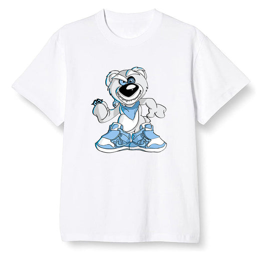 Pop Colour AJ1 Retro High OG Hyper Royal - Crazy bear - White Men T-shirt