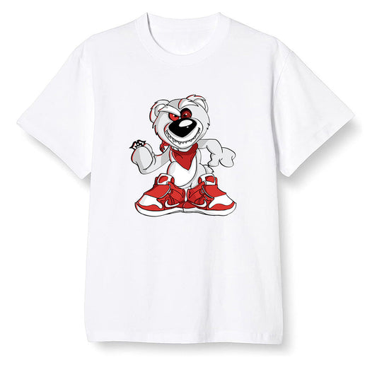 Pop Colour AJ1 Retro High OG Origin Story - Crazy bear - White Men T-shirt