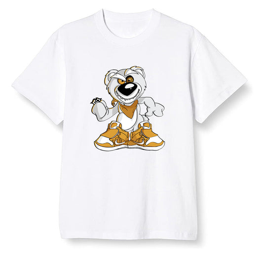 Pop Colour AJ1 Retro High OG Rookie Of The Year - Crazy bear - White Men T-shirt
