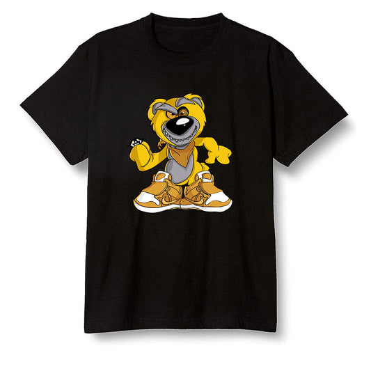 Pop Colour AJ1 Retro High OG Pollen - Crazy bear - Black Men T-shirt