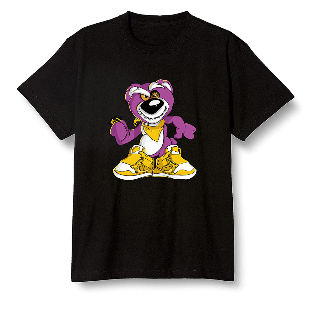 Pop Colour AJ1 Retro High OG Brotherhood - Crazy bear - Black Men T-shirt