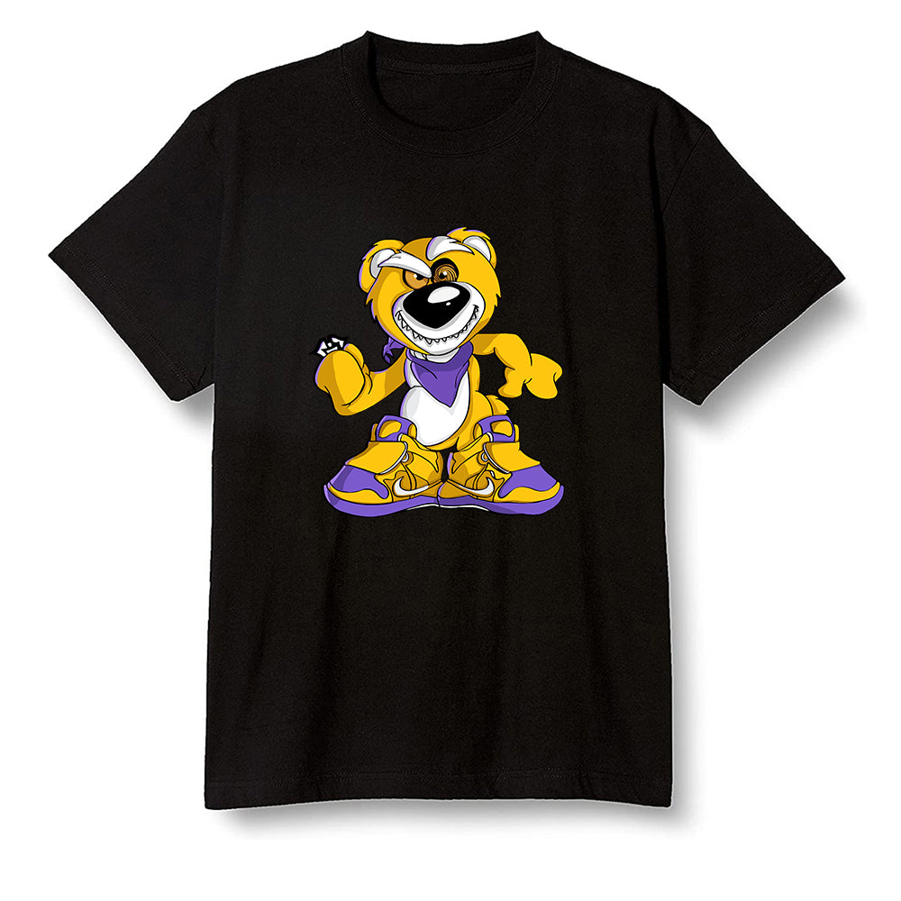 Pop Colour AJ1 Mid SE University Gold - Crazy bear - Black Men T-shirt