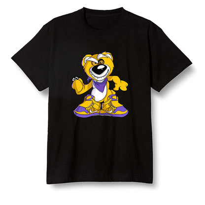 Pop Colour AJ1 Mid SE University Gold - Crazy bear - Black Men T-shirt