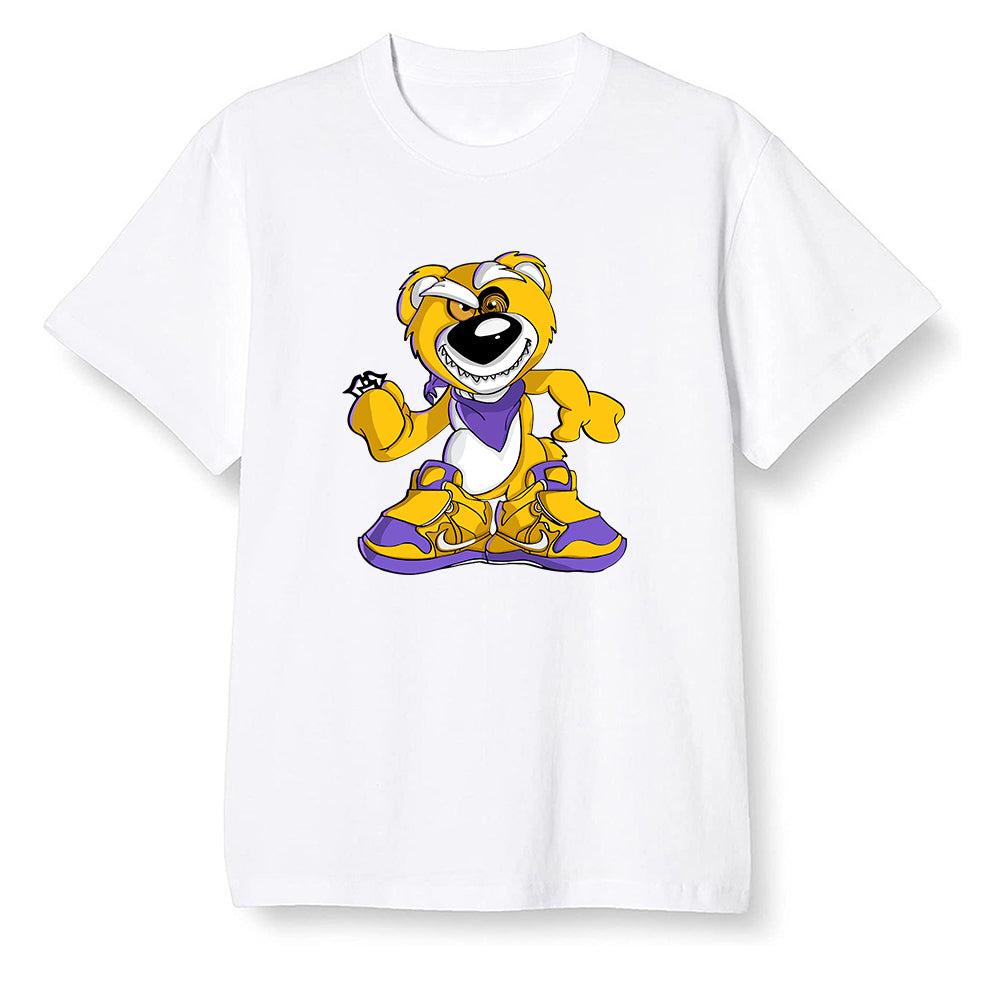 Pop Colour AJ1 Mid SE University Gold - Crazy bear - White Men T-shirt
