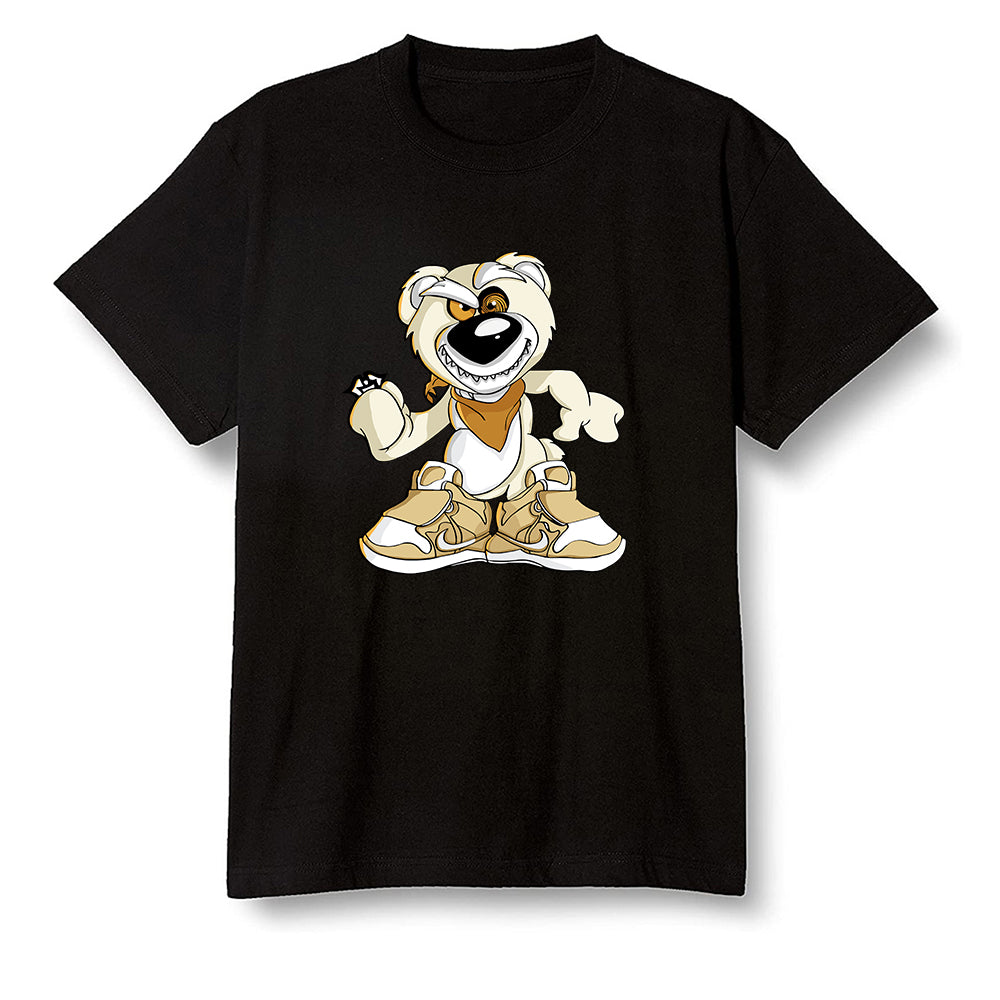 Pop Colour AJ1 Retro Hi Prm Mushroom - Crazy bear - Black Men T-shirt