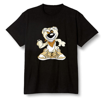 Pop Colour AJ1 Retro Hi Prm Mushroom - Crazy bear - Black Men T-shirt