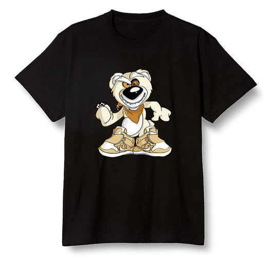Pop Colour AJ1 Retro Hi Prm Mushroom - Crazy bear - Black Men T-shirt