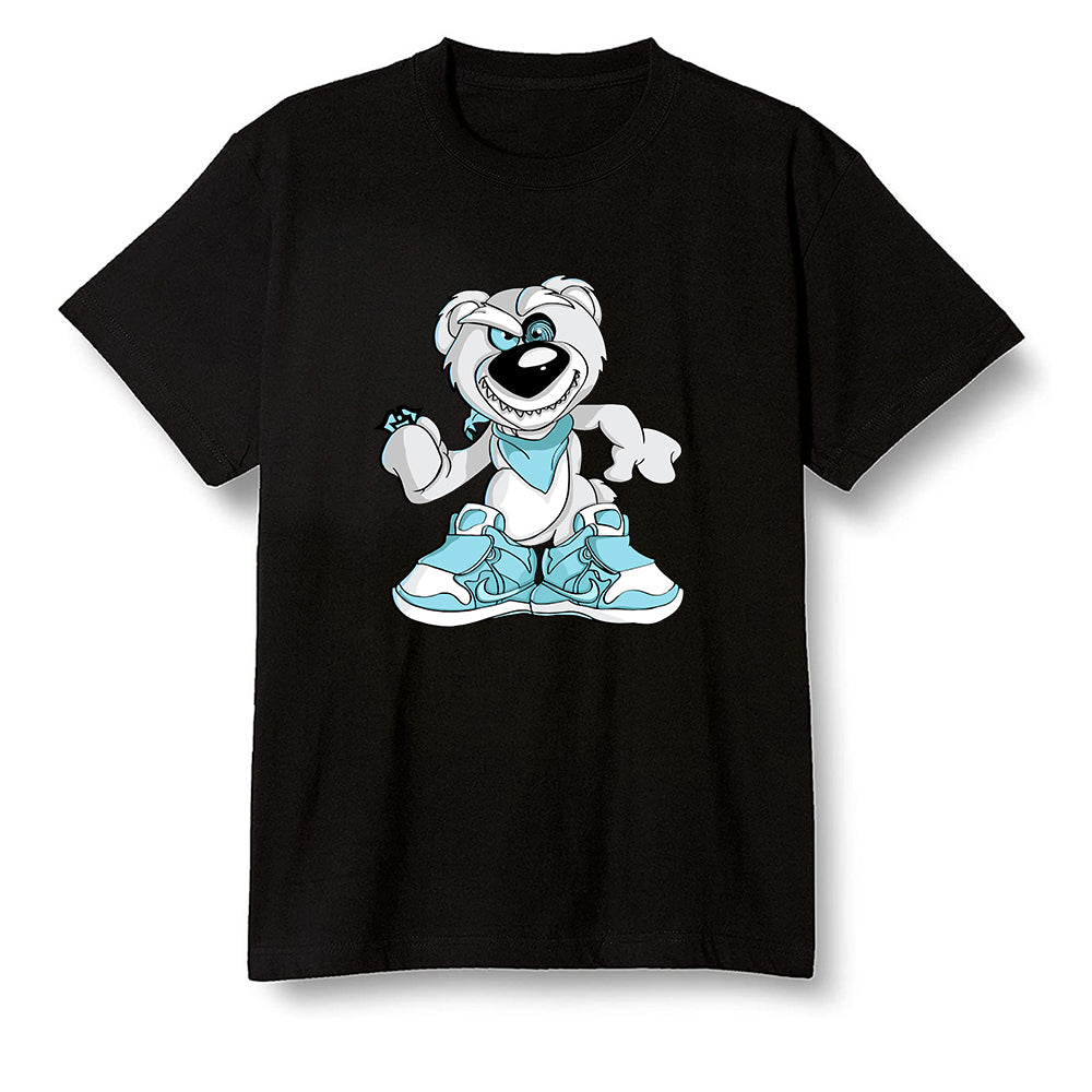 Pop Colour AJ1 NRG Joint Model - White - Crazy bear - Black Men T-shirt