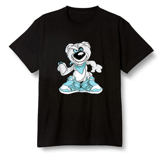 Pop Colour AJ1 NRG Joint Model - White - Crazy bear - Black Men T-shirt