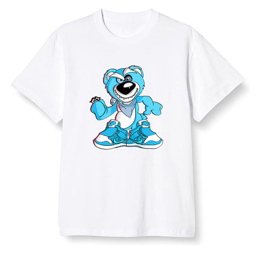 Pop Colour AJ1 NRG Joint Model - UNC - Crazy bear - White Men T-shirt