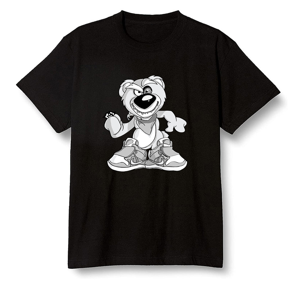 Pop Colour AJ1 Retro High '85 OG Neutral Grey - Crazy bear - Black Men T-shirt