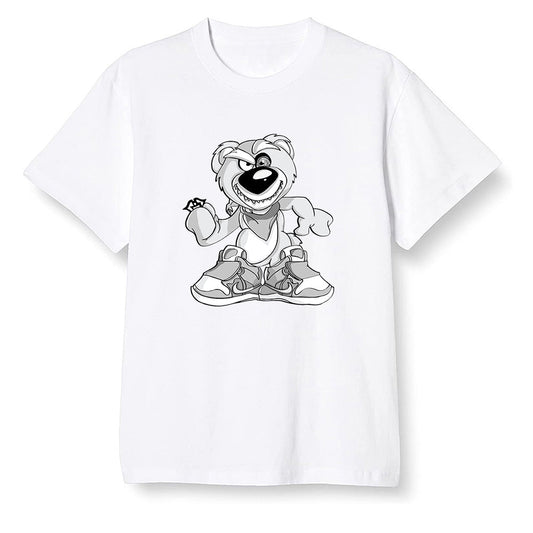 Pop Colour AJ1 Retro High '85 OG Neutral Grey - Crazy bear - White Men T-shirt