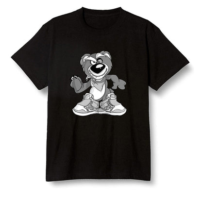 Pop Colour AJ1 High OG Silver TOE - Crazy bear - Black Men T-shirt