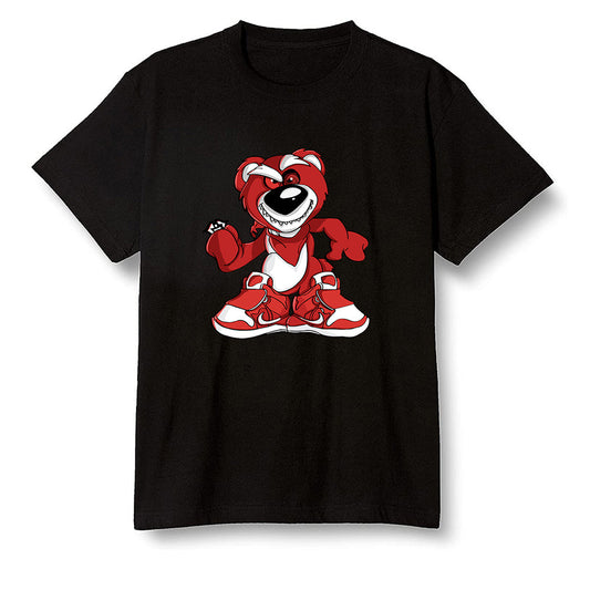 Pop Colour AJ1 High OG Satin Snake Chicago - Crazy bear - Black Men T-shirt