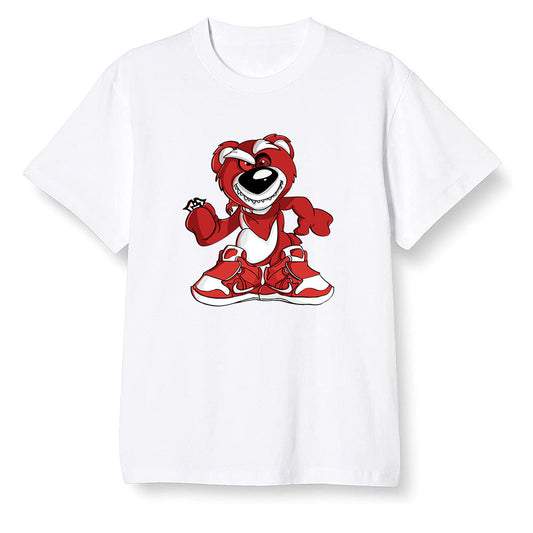 Pop Colour AJ1 High OG Satin Snake Chicago - Crazy bear - White Men T-shirt