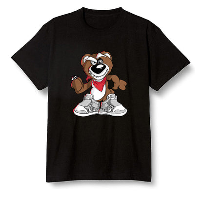 Pop Colour AJ1 High OG TS SP Travis Scott - Mocha - Crazy bear - Black Men T-shirt